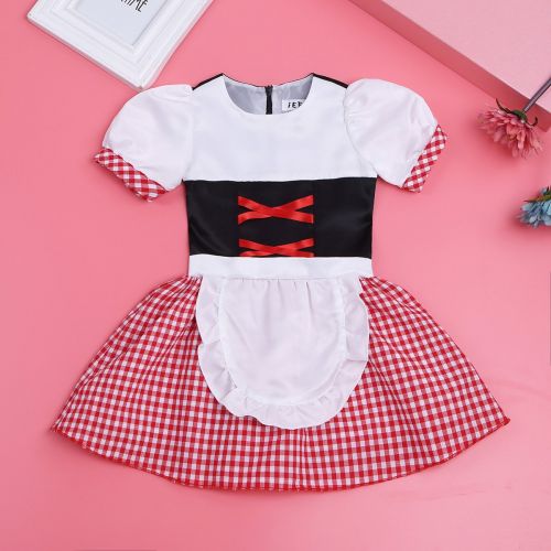  DPois dPois Toddler Kids Girls Red Little Riding Hood Cloak Cape Halloween Cosplay Party Fancy Dress Up