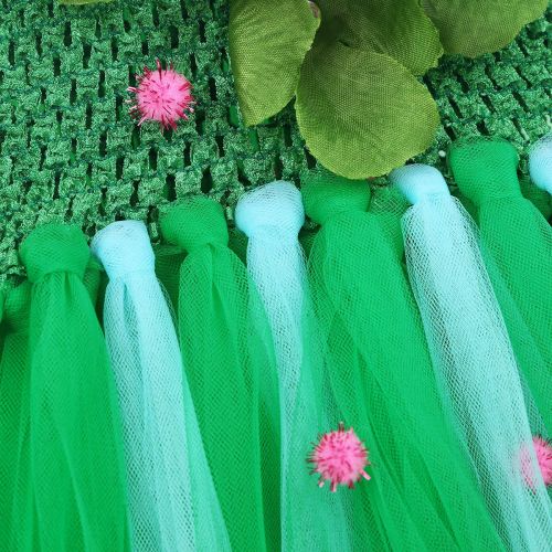  DPois dPois Kids Girls Fairy Tale Princess Halloween Birthday Party Cosplay Fancy Dress Up Mesh Tutu Dress with Flowers