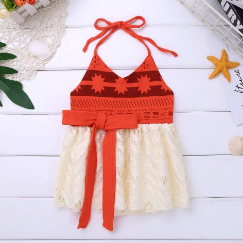  DPois dPois Baby Girls Little Princess Halter Neck Bowtie Backless Dress Halloween Birthday Party Cosplay Fancy Costume
