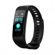 DQMSB Color Screen Smart Bracelet Male and Female Blood Pressure Blood Oxygen Heart Rate Sleep Waterproof Running Pedometer Bluetooth Multi-Function Couple Sports Watch (Color : A)