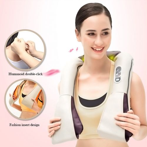  DR A Shop DR - Electric Massager - Neck and Shoulder Massage Shawl Beat Shoulder Massager Neck Knock Knock Back Massage Tools (Color : Orange)