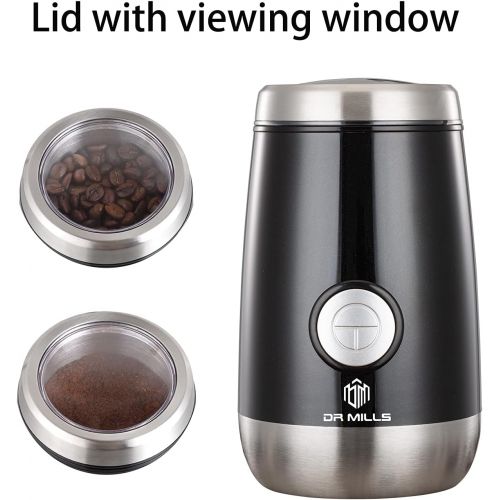  DR MILLS DM-7445 Electric Dried Spice and Coffee Grinder, Blade & cup made with SUS304 stianlees steel