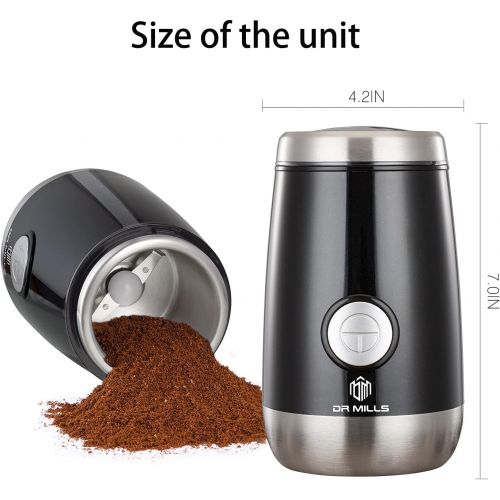  DR MILLS DM-7445 Electric Dried Spice and Coffee Grinder, Blade & cup made with SUS304 stianlees steel
