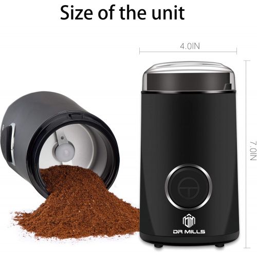  DR MILLS DM-7441 Electric Dried Spice and Coffee Grinder, Blade & cup made with SUS304 stianlees steel