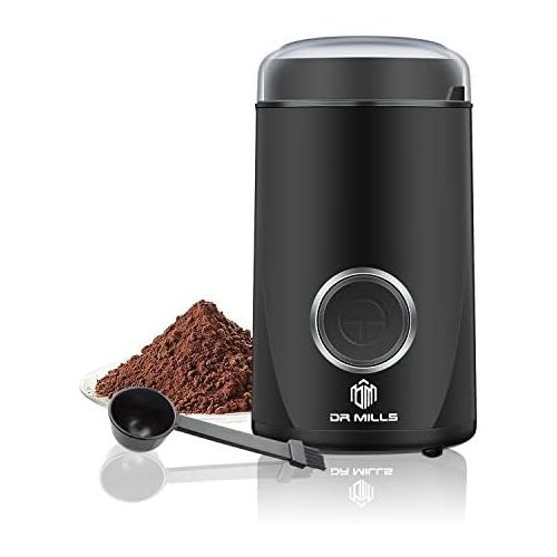  [아마존베스트]DR MILLS DM-7441 Electric Dried Spice and Coffee Grinder, Blade & cup made with SUS304 stianlees steel (black)