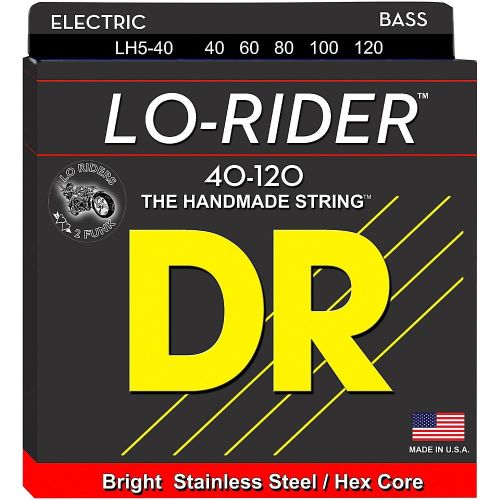  DR Strings Lo Rider LH5-40 Light Stainless Steel 5-String Bass Strings