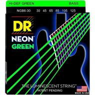 DR Strings NEON Hi-Def Green Bass SuperStrings Medium 6-String