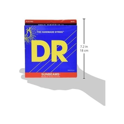  DR Strings Sunbeam - Nickel Plated Round Core 6 String Bass 30-125