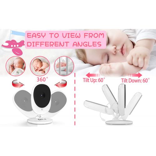  [아마존 핫딜] [아마존핫딜]DR. J Professional Video Baby Monitor, 2.4Ghz Wireless Digital Camera with Infrared Night Vision, 2-Way Talk Back, Temperature Sensor, Night Light, LCD Display, Lullabies