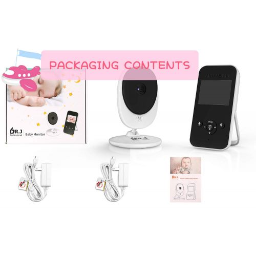  [아마존 핫딜] [아마존핫딜]DR. J Professional Video Baby Monitor, 2.4Ghz Wireless Digital Camera with Infrared Night Vision, 2-Way Talk Back, Temperature Sensor, Night Light, LCD Display, Lullabies