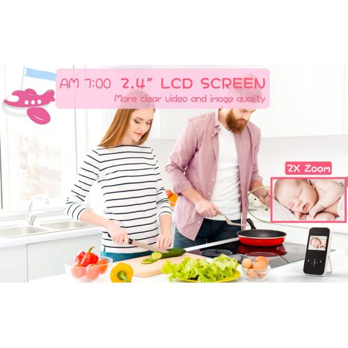  [아마존 핫딜] [아마존핫딜]DR. J Professional Video Baby Monitor, 2.4Ghz Wireless Digital Camera with Infrared Night Vision, 2-Way Talk Back, Temperature Sensor, Night Light, LCD Display, Lullabies