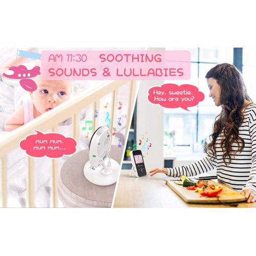  [아마존 핫딜] [아마존핫딜]DR. J Professional Video Baby Monitor, 2.4Ghz Wireless Digital Camera with Infrared Night Vision, 2-Way Talk Back, Temperature Sensor, Night Light, LCD Display, Lullabies