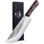 DRAGON RIOT Hand Forged Butcher Knife Men With The Pot Knife Cleaver 7.5 Inch High Carbon Steel Meat and Vegetable Cleaver Knife Full Tang Sharp Chef Knife for Kitchen Camping and BBQ