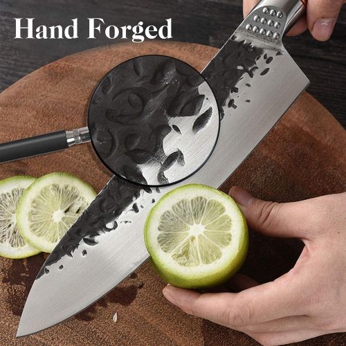  DRAGON RIOT Chef Knife Hand Forged Kitchen Utility Knife Meat Fruit Vegetable Knives Paring Knife Cooking Knife Set for Home Restaurant