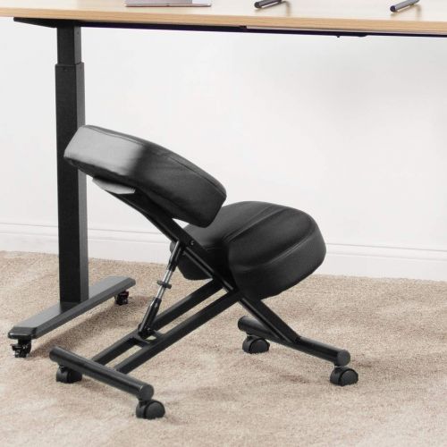  [아마존 핫딜]  [아마존핫딜]DRAGONN Ergonomic Kneeling Chair, Adjustable Stool for Home and Office - Improve Your Posture with an Angled Seat - Thick Comfortable Cushions