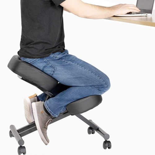  [아마존 핫딜]  [아마존핫딜]DRAGONN Ergonomic Kneeling Chair, Adjustable Stool for Home and Office - Improve Your Posture with an Angled Seat - Thick Comfortable Cushions