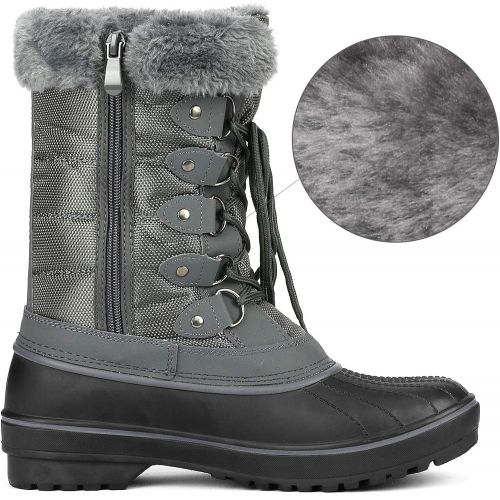  [아마존 핫딜] DREAM PAIRS Womens Warm Faux Fur Lined Mid Calf Winter Snow Boots