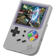 RG300 Portable Game Console with Open Source System Preload 10000 Games, Handheld Video Games Player with 16G + 32G TF Card 3 Inch IPS Screen, Arcade Retro Games Gifts (Gray)