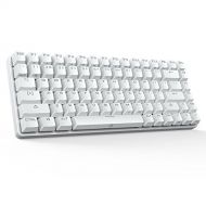 DREVO Excalibur Tenkeyless 84-Key White Backlit Full Metal Mechanical Gaming Keyboard Brown Switch-White