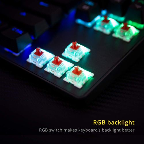  DREVO Tyrfing V2 Customizable RGB Compact 87 Keys Mechanical Gaming Keyboard USB Wired Tenkeyless Programming Macro Media Control Software Support Outemu Brown Switch Black