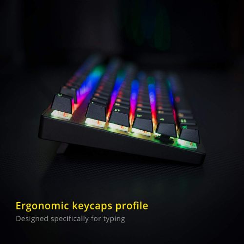  DREVO Tyrfing V2 Customizable RGB Compact 87 Keys Mechanical Gaming Keyboard USB Wired Tenkeyless Programming Macro Media Control Software Support Outemu Brown Switch Black