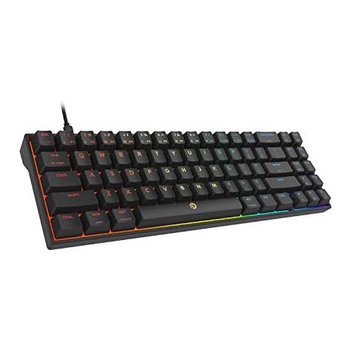  DREVO Calibur V2 TE RGB 60% Wired Mechanical Gaming Keyboard, 71-Key Small Compact, Work for PC/Mac, Detachable USB Type-C, Outemu Blue Switch, Black