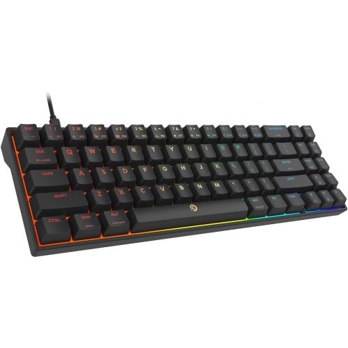  DREVO Calibur V2 TE RGB 60% Wired Mechanical Gaming Keyboard, 71-Key Small Compact, Work for PC/Mac, Detachable USB Type-C, Outemu Blue Switch, Black