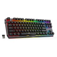 DREVO BladeMaster TE 87K Mechanical Gaming Keyboard Radi RGB Backlit, USB Wired, Programmable Genius Knob, Tactile Quiet Gateron Brown Switch
