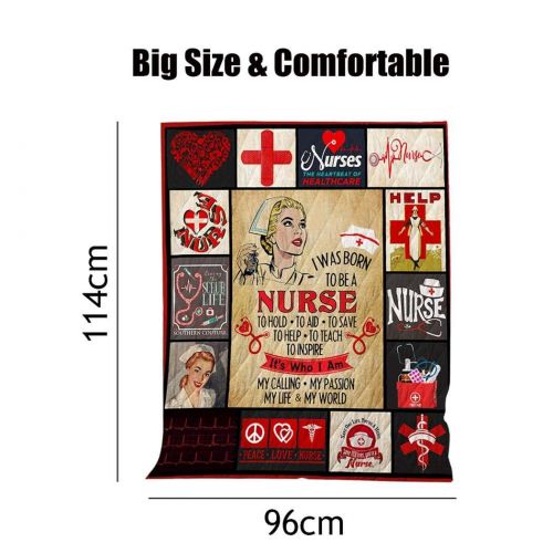  DREZZED HOTUEEN Proud to Be A Nurse Camping Quilt Foldable Outdoor Camping Mat Portable Picnic Pad Blanket Sleeping Pads for Traveling, Picnics, Beach
