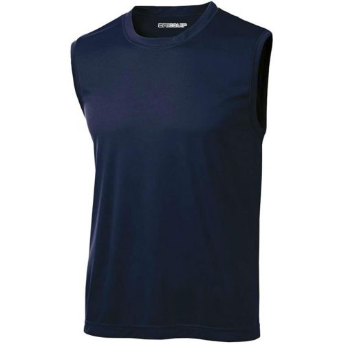  DRIEQUIP Mens Sleeveless Moisture Wicking Muscle T-Shirts. XS-4XL