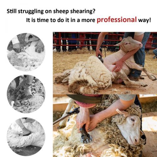  DRILLYR Sheep Shears Clippers Electric, 350W Animal Grooming Clippers 13 Teeth Blade, Livestock Shears and Livestock Grooming Supplies w/Grooming Carrying Case, 110V-240V