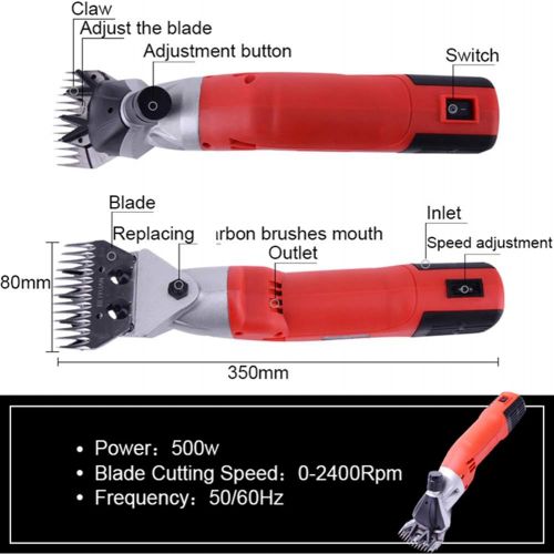  DRILLYR Sheep Shears Clippers, 500W Electric Sheep Shears Goat Clippers 13 Teeth Blade for Sheep Goat Llama Horse and Other Fur Livestock, 110V-240V