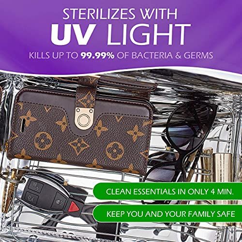  Drive Auto PRODUCTS Drive Auto UV Light Sanitizer Box - Mobile Ultraviolet Disinfection Bag Kills 99.9% of Germs & Bacteria on Mask, Phone, Keys, Money - Portable, USB Powered UVC Sterilizer Cabinet w