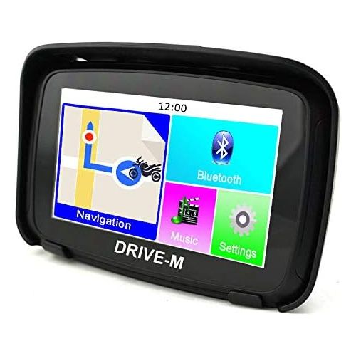  [아마존베스트]DRIVE-TECH 5 Inch GPS Navigation Device Sat Nav Drive-M for Motorcycle and Cars. Waterproof Radar Detector, Free Map Update. Bluetooth, Can also be used for Camper and Trucks. Clear and Brigh