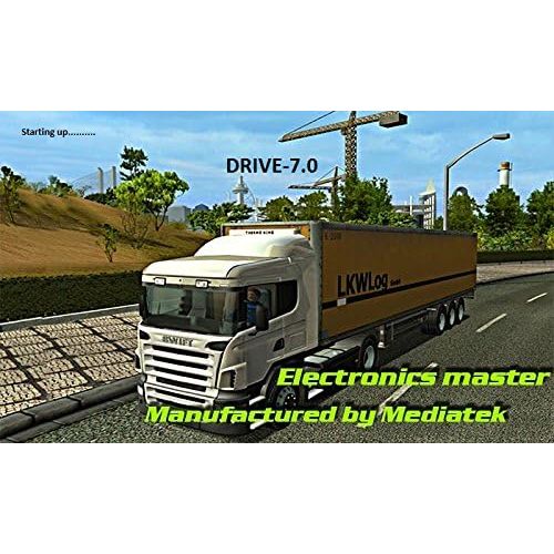  [아마존베스트]DRIVE-TECH Navigation Device for Truck(TRUCK), Car, BUS, MOBILE and CAMPER...Radar Warner, Free Map Update, Whole Europe Map (47 countries) Hazardous Goods, Free Sun Visor. (7 inch incl. TMC/