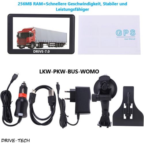  [아마존베스트]DRIVE-TECH 7 inch 12V / 24V TRUCK Lorry BUS / TAXI Europe GPS Trucker Navi. CAN be dispatched immediately.