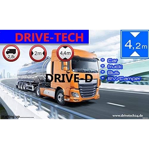  [아마존베스트]DRIVE-TECH 7 Inch Navigation Device Sat Nav, Navigation Systems and Android Tablet for Truck, Car, Bus, Caravan, BT, TMC. Radar, WiFi, AV-in, 512MB, DVR. Free Map Update. GERMAN TRADEER Not C