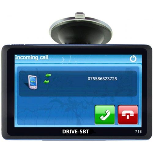  [아마존베스트]DRIVE-TECH 5 Inch GPS Navigation System for Truck, Car, Bus, Caravan and Camper. Radar Warner, Free Map Update, Hazardous Goods, Lane Assist (5 Inch With TMC, BT)