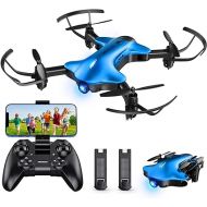 Drone with Camera, DROCON Spacekey 1080P Remote Control Drone for Kids Beginners, FPV Drone App Control, Gravity Control, One-key Return, 2 Batteries, 3 Speed Modes, Foldable Arms,Blue