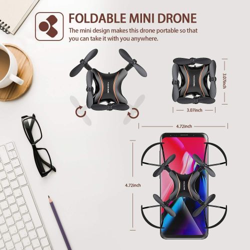  [아마존 핫딜]  [아마존핫딜]DROCON Drocon Foldable Mini RC Drone for Kids, Portable Pocket Quadcopter with Altitude Hold Mode, 3D Flips, Headless Mode and One-Key Take-Off/Landing, Easy to Fly for Beginners and Make