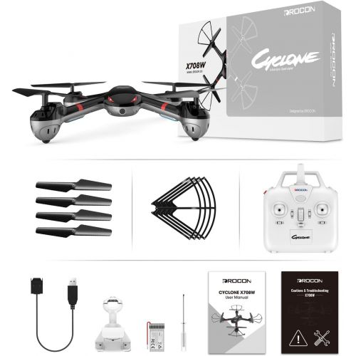  [아마존 핫딜]  [아마존핫딜]DROCON 2019 UpgradedTraining Drone for Beginners with Real-time Video, Wi-Fi FPV Quadcopter Equipped with Headless Mode and One-Key Return, Easy to Fly (Newest)