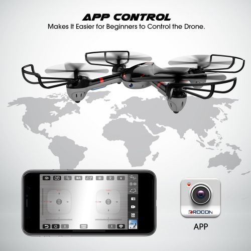  [아마존 핫딜]  [아마존핫딜]DROCON 2019 UpgradedTraining Drone for Beginners with Real-time Video, Wi-Fi FPV Quadcopter Equipped with Headless Mode and One-Key Return, Easy to Fly (Newest)