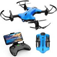 [아마존 핫딜] [아마존핫딜]DROCON Ninja Drone for Kids & Beginners FPV RC Drone with 720P HD Wi-Fi Camera,Quadcopter Drone with Altitude Hold, Headless Mode, Foldable Arms, One Key take Off/Landing, Blue