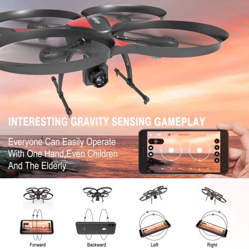  [아마존핫딜][아마존 핫딜] [Upgraded Big Size] DROCON Drone with Camera,720P 120°FOV FPV Real-time Video, Quadcopter Designed for Beginners with a 15-min Flight Time Modular Battery, Altitude Hold, 4GB TF Ca