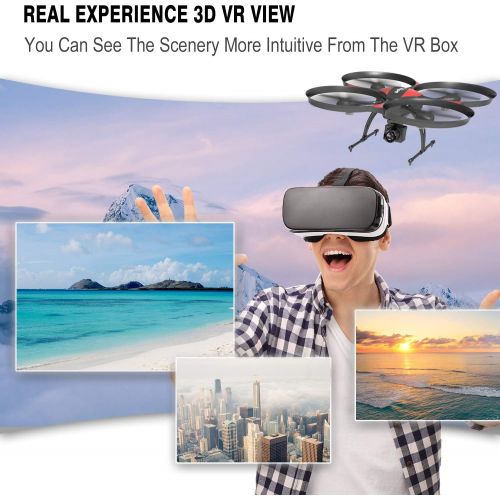  [아마존핫딜][아마존 핫딜] [Upgraded Big Size] DROCON Drone with Camera,720P 120°FOV FPV Real-time Video, Quadcopter Designed for Beginners with a 15-min Flight Time Modular Battery, Altitude Hold, 4GB TF Ca