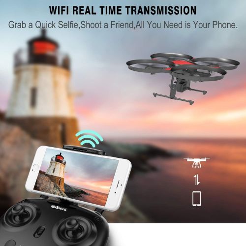  [아마존핫딜][아마존 핫딜] [Upgraded Big Size] DROCON Drone with Camera,720P 120°FOV FPV Real-time Video, Quadcopter Designed for Beginners with a 15-min Flight Time Modular Battery, Altitude Hold, 4GB TF Ca