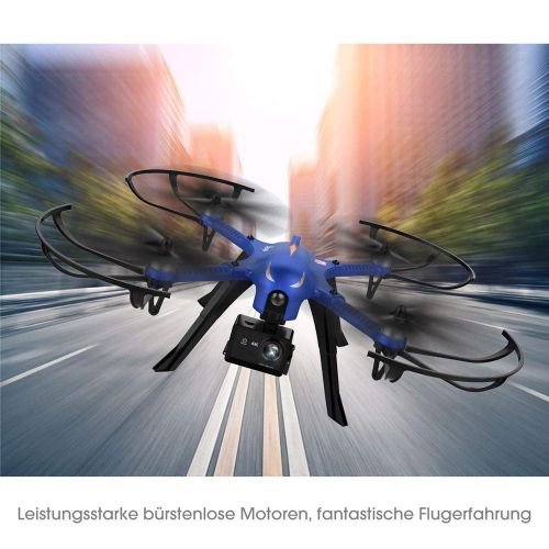  [아마존 핫딜]  [아마존핫딜]DROCON Bugs 3 Drohne mit buerstenlosem Motor Quadrocopter fuer Anfanger, lange Flugzeit und grosse Reichweite, 3D ROLLEN & SALTOS, unterstuetzt GoPro HD Kamera, Blau