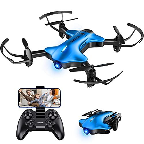  DROCON Ninja Drone for Kids & Beginners FPV RC Drone with 1080P HD Wi-Fi Camera, Quadcopter Drone with Altitude Hold, Headless Mode, Foldable Arms, One Key Take Off/Landing, Blue