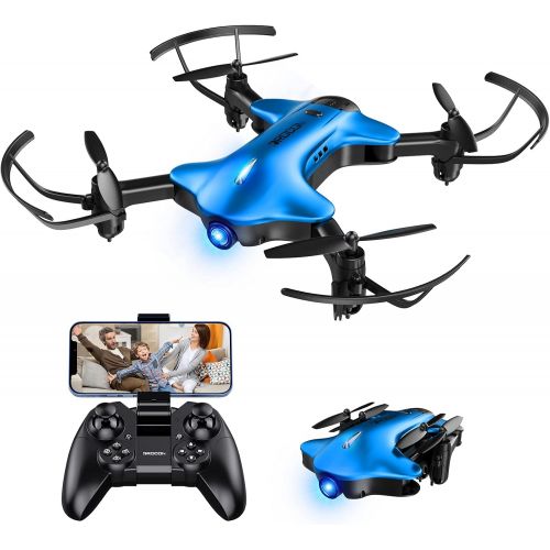  DROCON Ninja Drone for Kids & Beginners FPV RC Drone with 1080P HD Wi-Fi Camera, Quadcopter Drone with Altitude Hold, Headless Mode, Foldable Arms, One Key Take Off/Landing, Blue