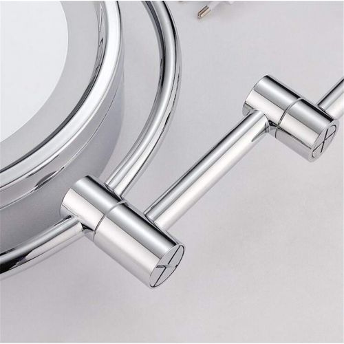  DROHE-Q LED Makeup Mirror, Shaving Mirrors Magnification Bathroom Wall Mounted Telescopic Folding Double-Sided Swivel Mirrors